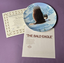 The Bald Eagle 1st Series Majestic Birds Plate 1988 Knowles
