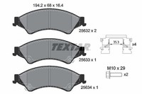 Textar Bremsbelagsatz, Scheibenbremse 2563201 FüR Ford