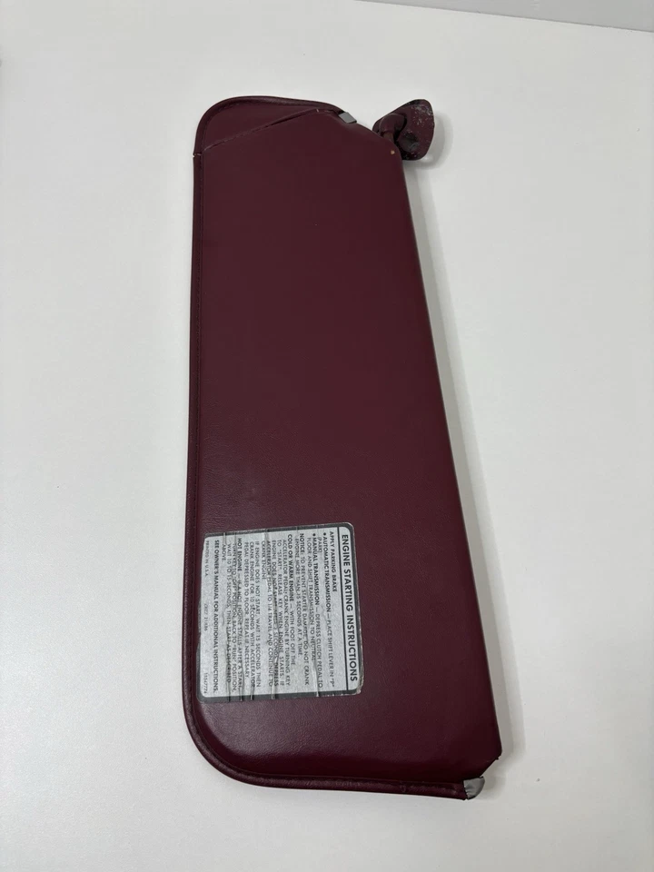 88-94 OBS Chevy GMC C/K Truck Seirra Silverado Sun Visor Set OEM RED VINYL SS — 第 3/4 张图片