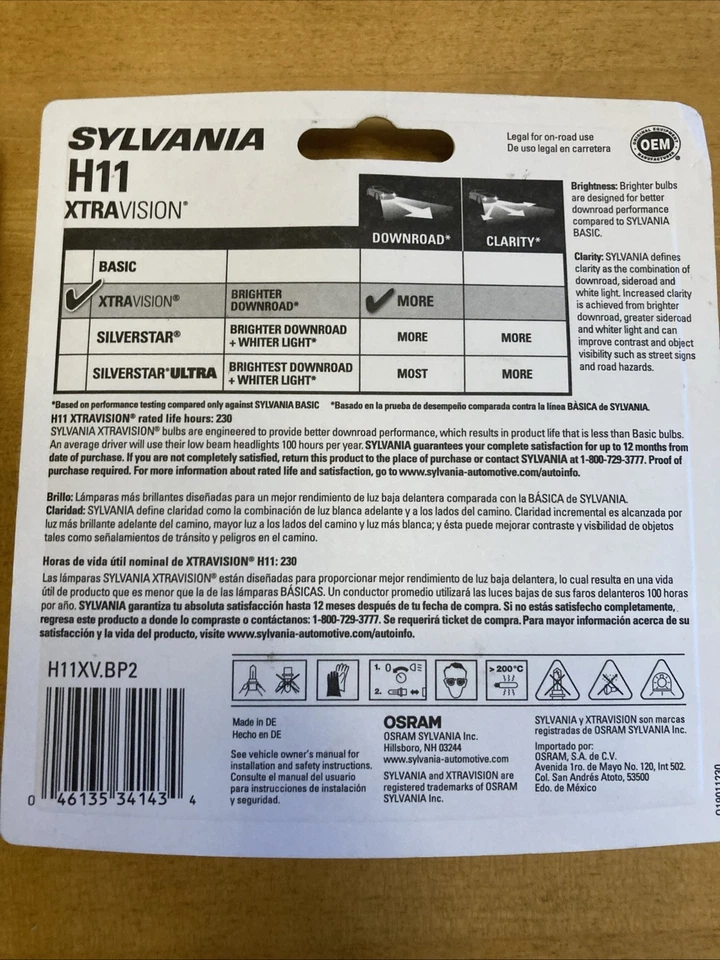 NUEVO EN CAJA LOTE H11 Sylvania bombillas coche Y H9 bombilla Philips Foto 4 de 4