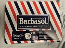 Collectible Complete Barbasol Shaving Cream Set 100th Anniversary
