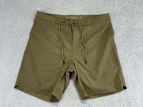 Outerknown Herren Woolaroo Board Green Shorts Größe 31 100% Merinowolle Selten