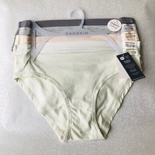 Danskin Intimates, Organic Cotton 95  Bikinis Panties , 5 Pack , Size : L