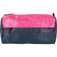 Five Star 9-Pocket Zipper Pencil Pouch and Pen Organizer, Pink/Black
