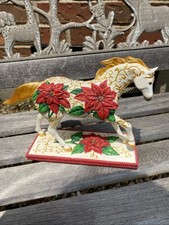 2007 Retired Trail Of Painted Ponies  Poinsettia Pony   12257 Christmas
