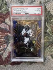 2020 Panini Select - Club Level Jalen Hurts #250 Blue Disco Prizm /25 PSA 10 JSY