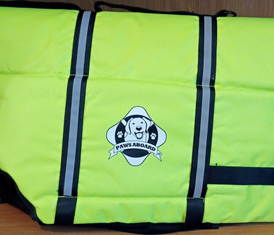Paws Aboard Dog Life Jacket XL Neoprene Reflective Quick-Release Buckle 1600