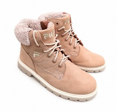 Fila Kinder Mädchen Boots Schuhe Stiefel Winterstiefel Gr. 33 Gefüttert Beige