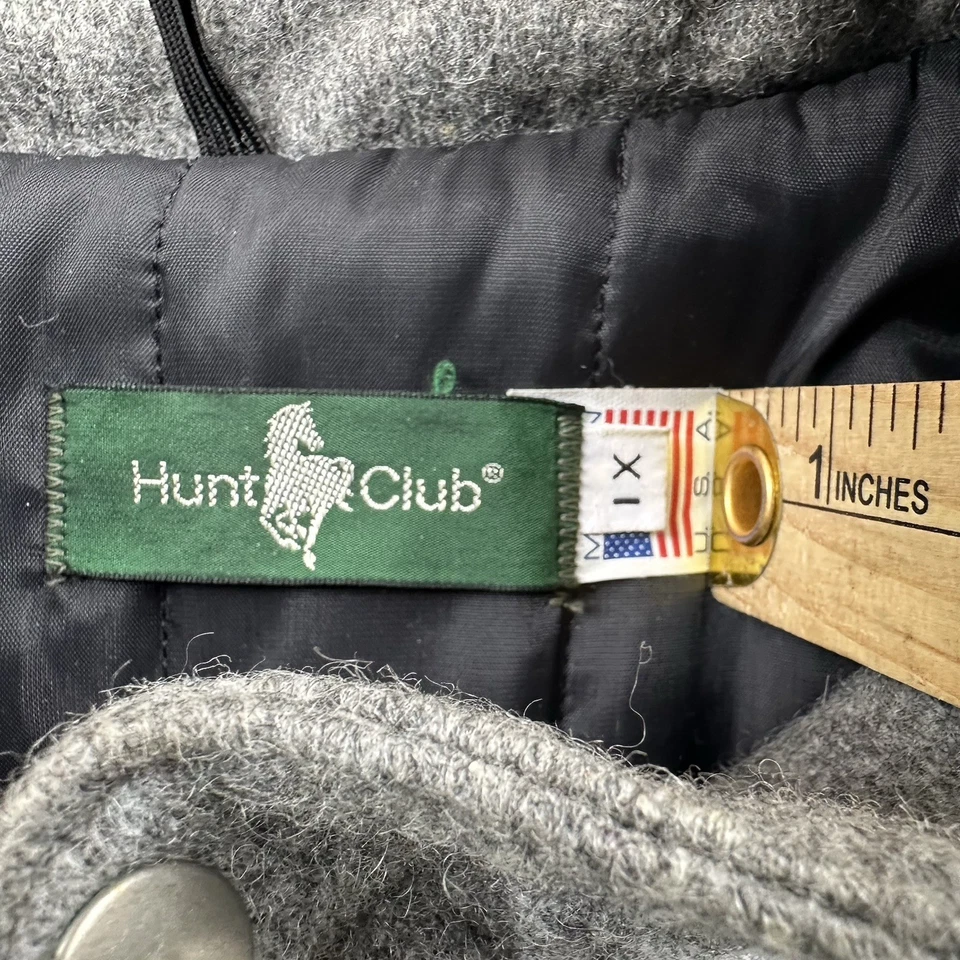 Vintage Hunt Club Wool Bomber Jacket Men’s XL – Made in USA – Gray Wool Blend - Image 3 of 4