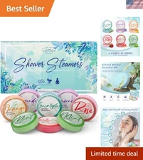 Shower Steamers Aromatherapy- Shower Bombs w/ Essential Oils- 8 packs Adult Gift