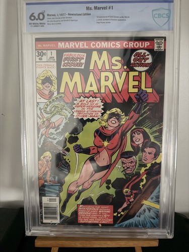 Ms. Marvel #1 CBCS 6.0 Off-White/White Pages (Marvel Comics 1977) CGC