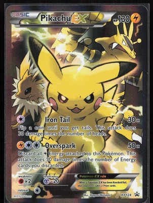 Pikachu EX XY124 Black Star Promo 2016 Full Art Holo Rare Pokémon Card TCG