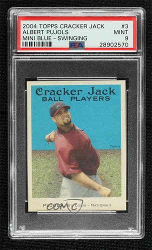 2004 Topps Cracker Jack SP Mini Blue Albert Pujols (Red Shirt) #3 PSA 9 MINT