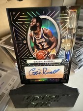 2021-22 Panini Obsidian Aurora Electric Etch Orange /50 Cazzie Russell Auto
