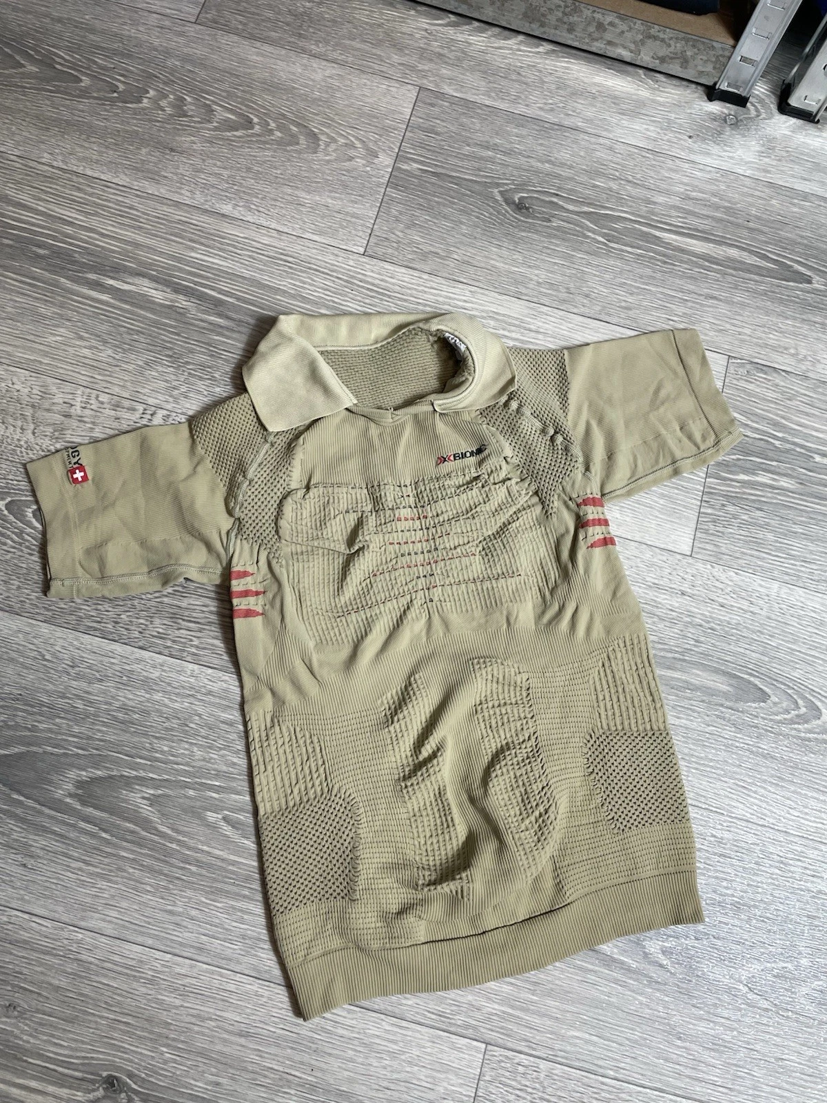 X-bionic Thermo Shirt Polo Mens Size M Running Hiking Ski Mountain Outdoor