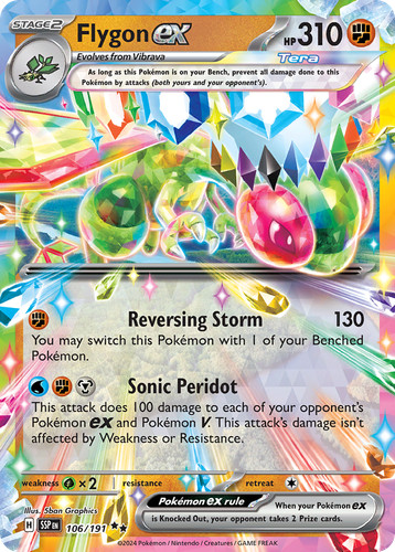 Flygon ex 106/191 Double Rare Surging Sparks Pokemon Holo Near Mint