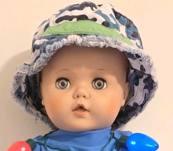 "Beach Baby" Boy Doll Vinyl  24” Swimsuit, Christening Gown ,Shoes, Etc.1960's
