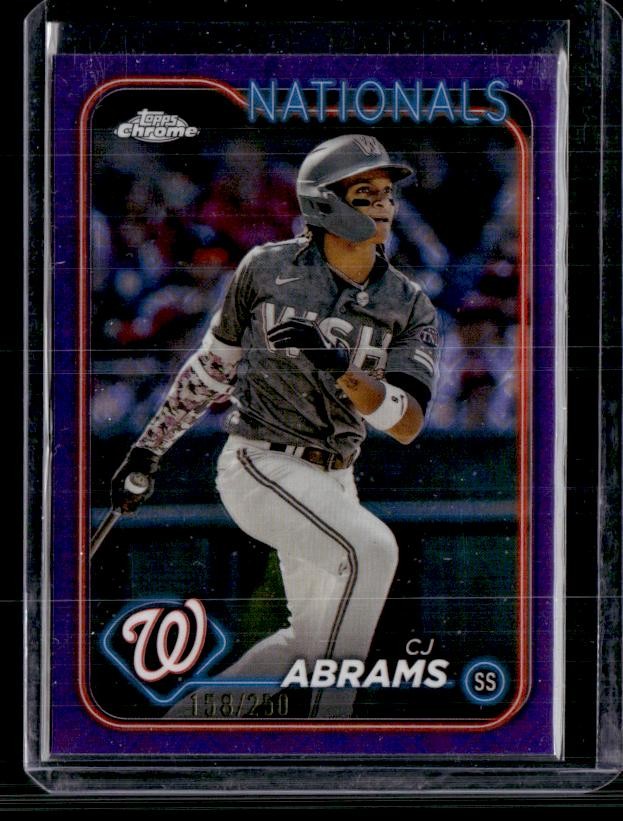 2024 Topps Chrome Logofractor Edition #247 CJ Abrams Purple MLB Refractors SN