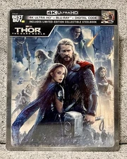 THOR: THE DARK WORLD 4K UHD + Blu-ray STEELBOOK NEW SEALED PLS READ [Minor Flaw]