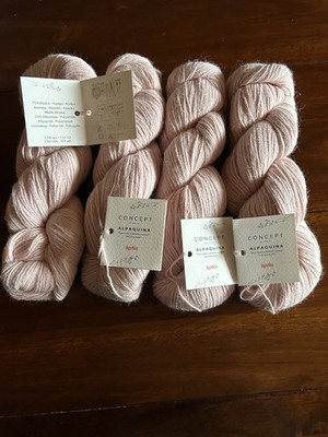 Verkaufe 4 x 100g Katia Concept Alpaquina in der Farbe 313 (rose)
