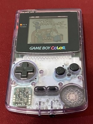 1998 Nintendo Game Boy Color CGB-001 Handheld Clear Arctic Purple - Tested