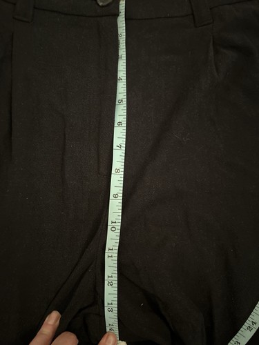 ASOS BEAUTIFUL Black Wide Leg High Waist Linen Blend Dress Pants Size 12 EUC - Picture 7 of 7