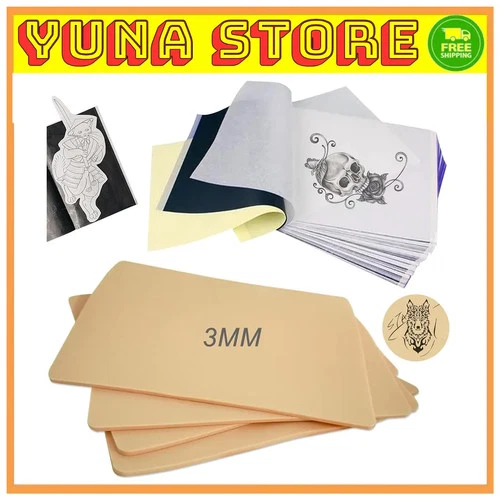 Emalla Tattoo Practice Kit 5 Fake Skins and 20 Transfer Papers for Beginners video thumbnail