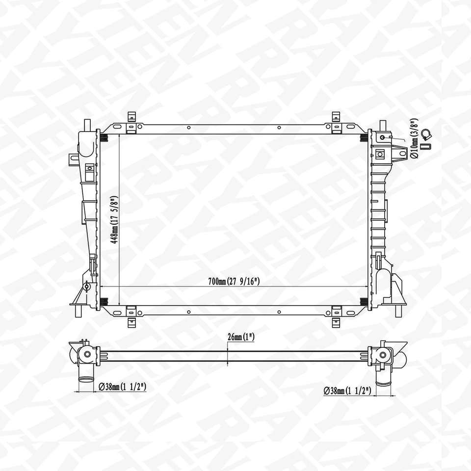 2157 Radiator for 1998-2002 Ford Crown Victoria 1998-2005 Mercury Grand Marquis — 第 2/4 张图片