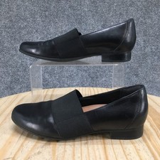 Clarks Unstructured Shoes Womens 6 M Black Un Blush Lo Loafers Leather 26137101
