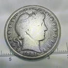 1901 Barber Half Dollar Circulated Silver US Coin 50C .900 Silver