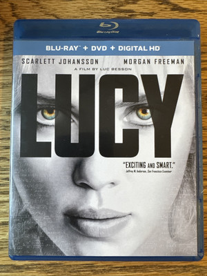 Lucy (Blu-ray/DVD, 2015) Discs Never Watched Scarlett Johansson Freeman NO CODE