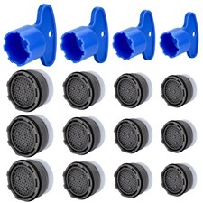 12 Pieces Faucet Aerators with Faucet Aerator Removal Tool Water Saving Flow ...