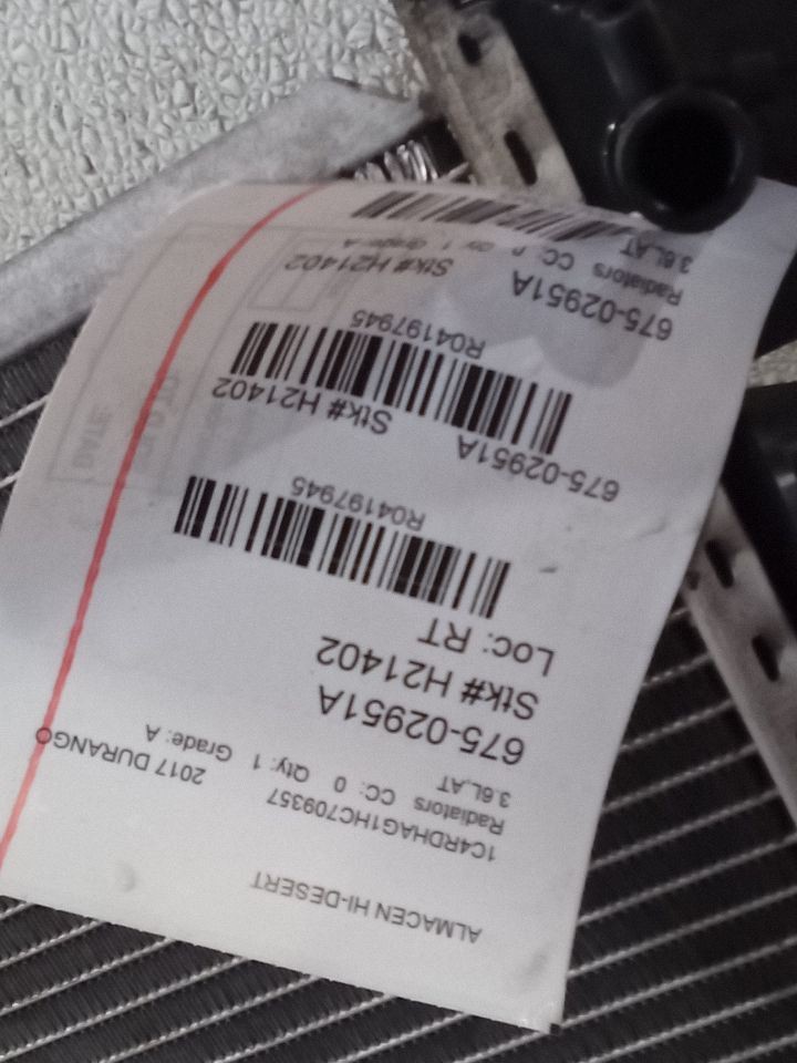 Radiator Standard Duty Cooling Fits 16-20 DURANGO 4197945