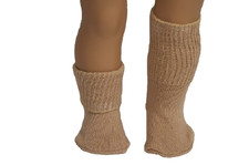 Tan Basic Anklet Bobby Socks Doll Clothes For 18" American Girl Debs