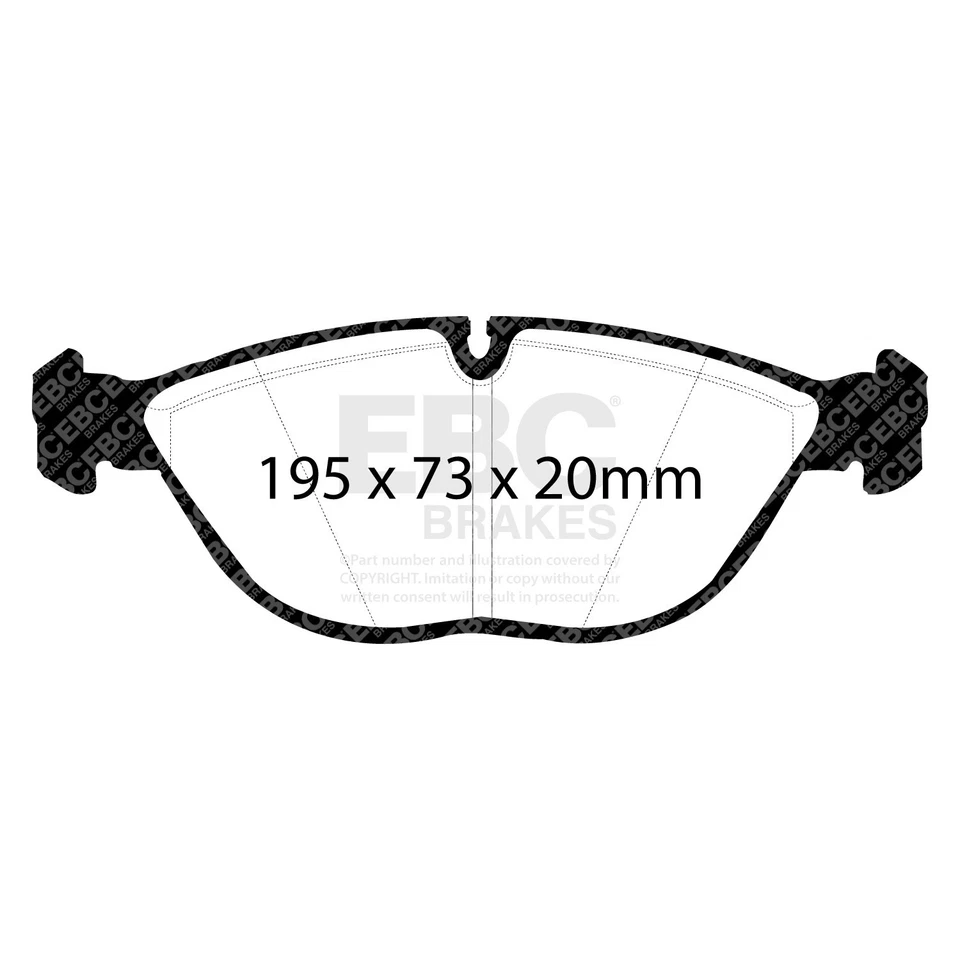 Kit de pastillas de freno y rotor delanteras EBC Bluestuff 5000 para Audi TT Quattro / VW Golf Mk4 Foto 2 de 4