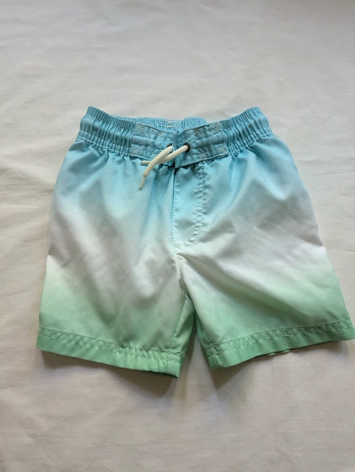 Oshkosh Kleinkind Junge Badehose Shorts Farbe blau/weiß/grün Größe 2T