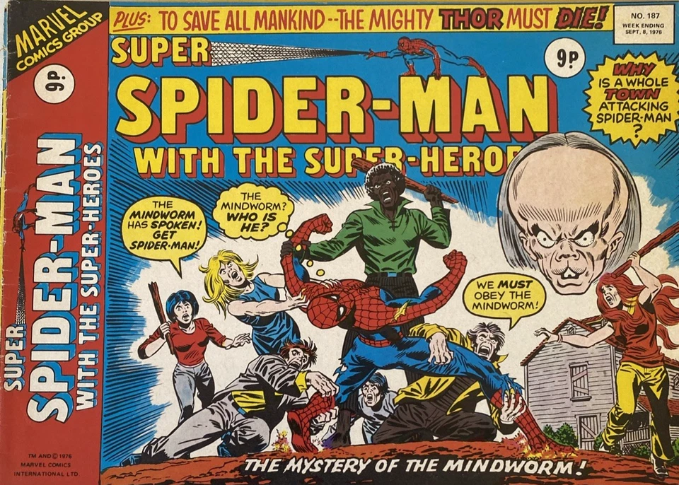 SPIDER-MAN WEEKLY. NUMBER'S 173, 184 & 187. (3 ISSUE VINTAGE 1976 LOT) - Image 4 of 4