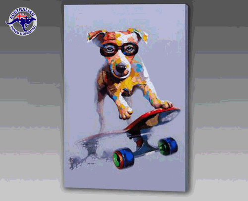 'Funky Dog' Beautiful Animal Oil Painting on Canvas - New Private Collection - Picture 2 of 4