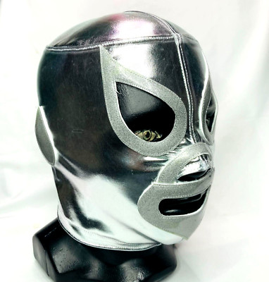 Santo Semi Professional Grade Handmade Luchador Wrestling Mask Adult Size Silver