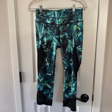 Athleta Womens Green and Black Yoga Pants Size S Small E1