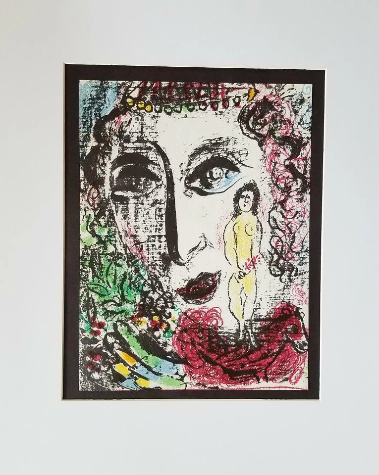 Marc Chagall 原版平版画 "Apparition At the Circus" 1963 Mourlot 392  — 第 3/3 张图片