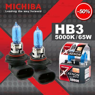 2er HB3 9005 12V 65W MICHIBA 5000K XENON White Weiß Scheinwerfer Halogen Lampen