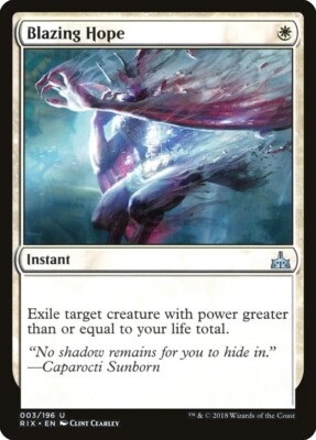 MTG Blazing Hope NM Rivals of Ixalan RIX English Magic Gathering card