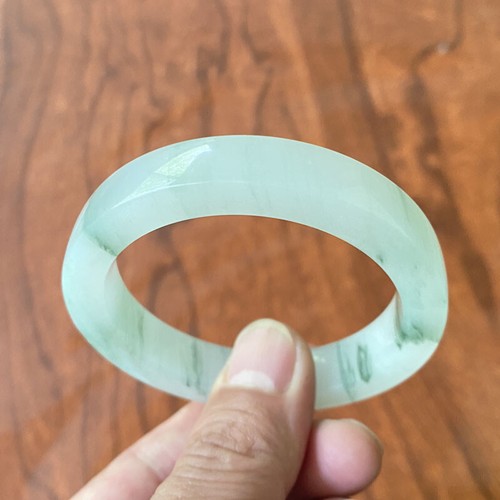 56mm Certified Icy Green Natural Tianshan Mountains Cui Jade Bracelet Bangle 003 - Picture 7 of 9