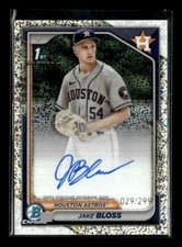 2024 Bowman Chrome #CPA-JB Jake Bloss Autographs Speckle Refractor #/299