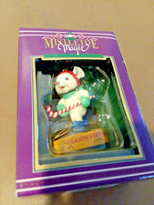 Mistletoe Magic Mouse w Candycane Hockey Stick Ornament Retired VHTF Rare DV89
