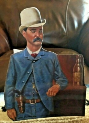 Bat Masterson Western Figure Tabletop Display Standee Artist Rendering 10'' Tall