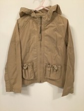 EUC Old Navy Girls Tan Beige Lightweight Spring Hoodie Jacket Size S Small
