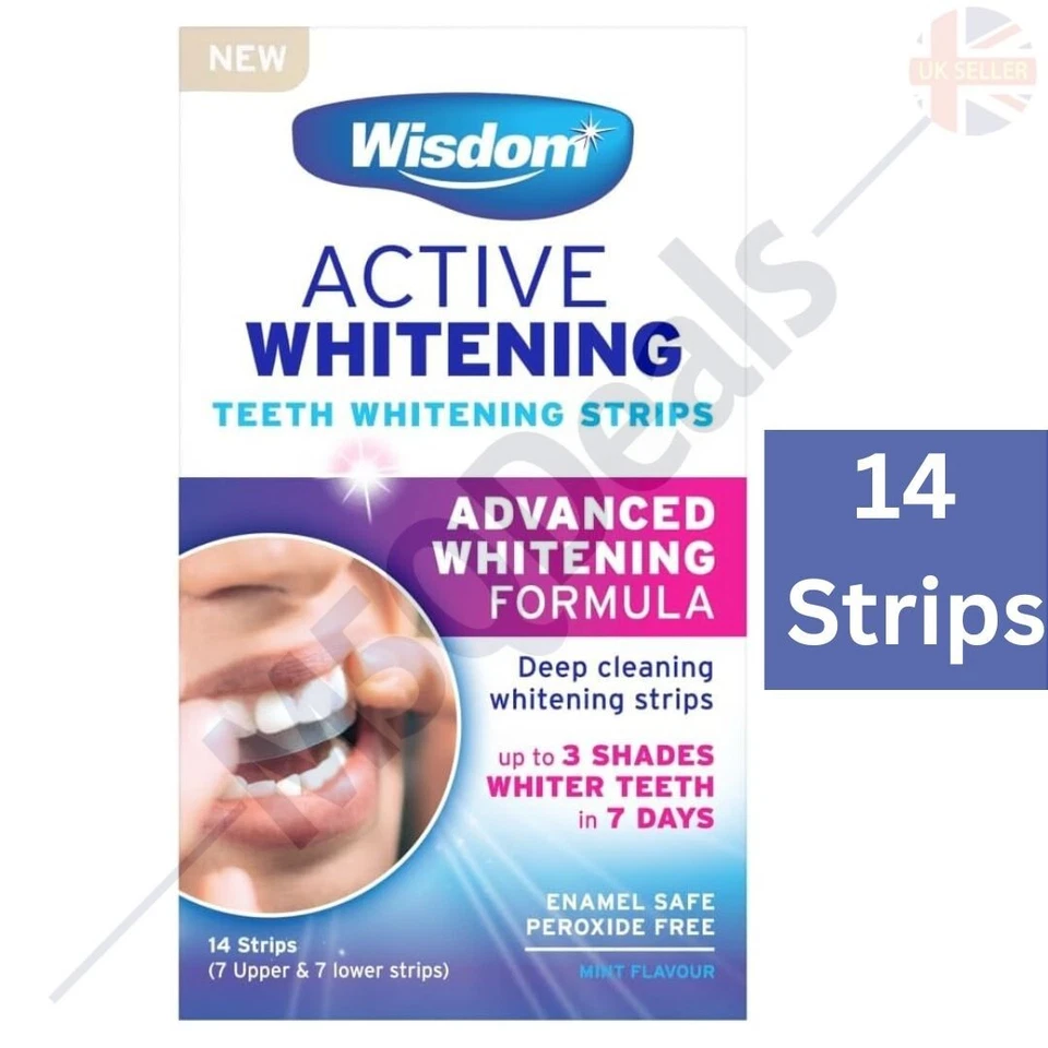 Wisdom Active Whitening Teeth Whitening Strips 14 Strips