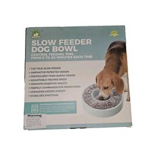 Rotating Slow Feeder Fun Dog Food Bowl With Adjustable Speed Setting Kadtc